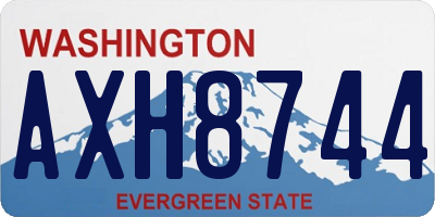 WA license plate AXH8744