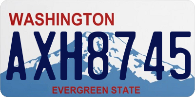 WA license plate AXH8745