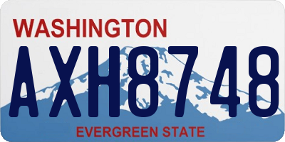 WA license plate AXH8748