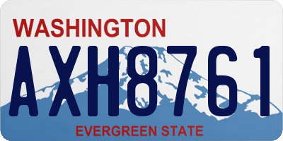 WA license plate AXH8761