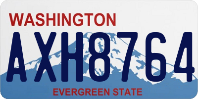 WA license plate AXH8764