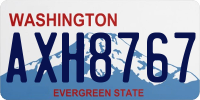 WA license plate AXH8767