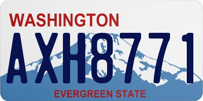 WA license plate AXH8771