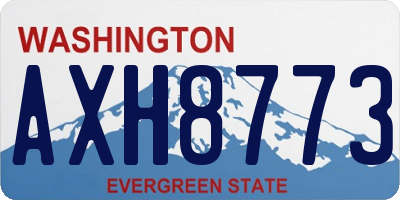 WA license plate AXH8773