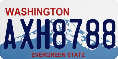 WA license plate AXH8788