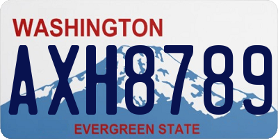 WA license plate AXH8789