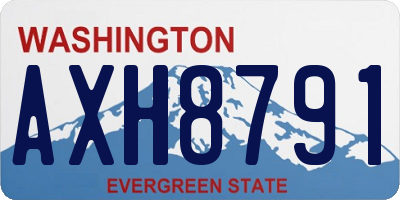 WA license plate AXH8791