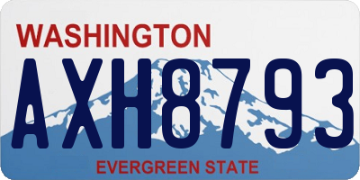 WA license plate AXH8793