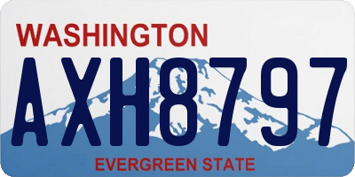 WA license plate AXH8797