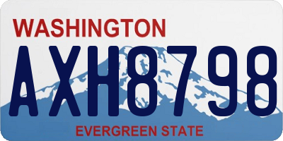 WA license plate AXH8798