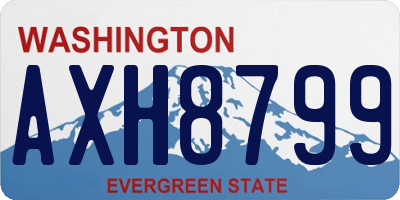 WA license plate AXH8799