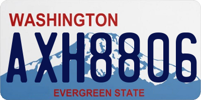 WA license plate AXH8806