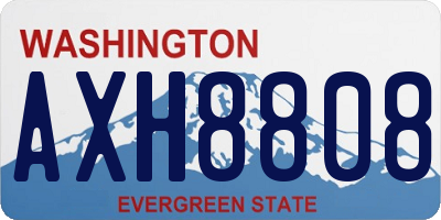 WA license plate AXH8808