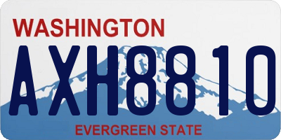 WA license plate AXH8810