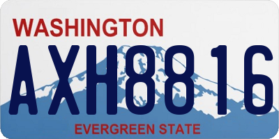 WA license plate AXH8816