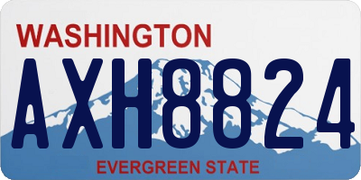 WA license plate AXH8824