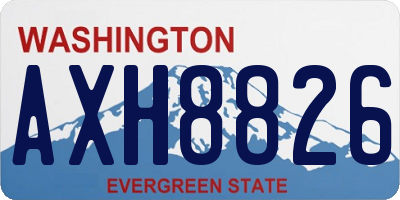 WA license plate AXH8826