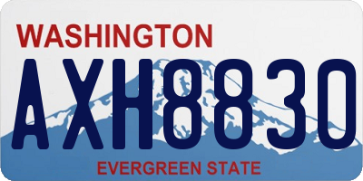 WA license plate AXH8830