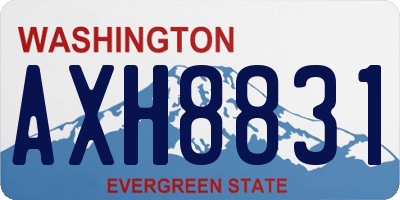 WA license plate AXH8831