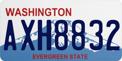 WA license plate AXH8832