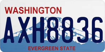 WA license plate AXH8836