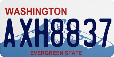 WA license plate AXH8837
