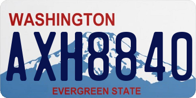 WA license plate AXH8840