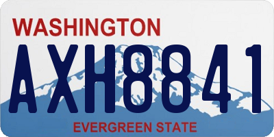 WA license plate AXH8841