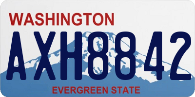 WA license plate AXH8842