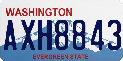 WA license plate AXH8843