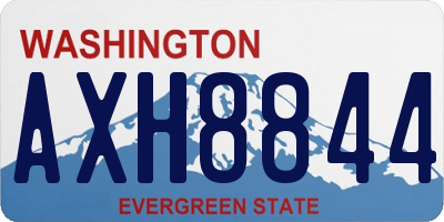 WA license plate AXH8844
