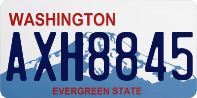 WA license plate AXH8845