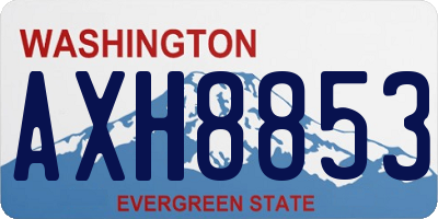 WA license plate AXH8853