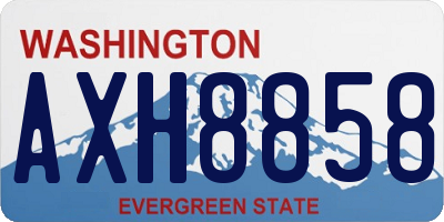 WA license plate AXH8858
