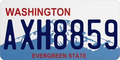 WA license plate AXH8859
