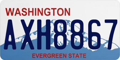 WA license plate AXH8867