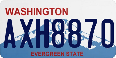 WA license plate AXH8870