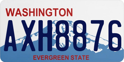 WA license plate AXH8876