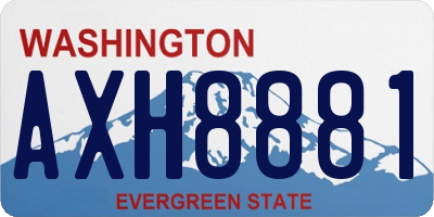 WA license plate AXH8881