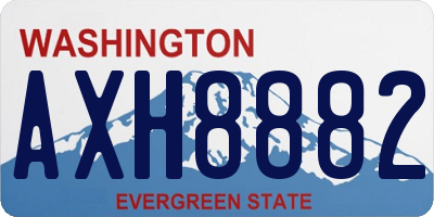 WA license plate AXH8882