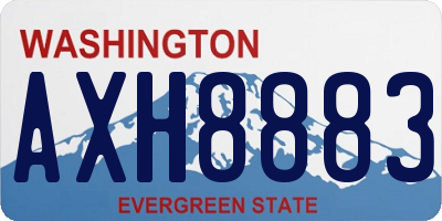 WA license plate AXH8883