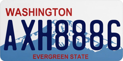 WA license plate AXH8886