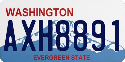 WA license plate AXH8891