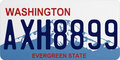WA license plate AXH8899