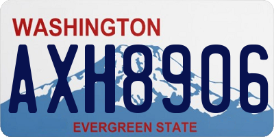 WA license plate AXH8906
