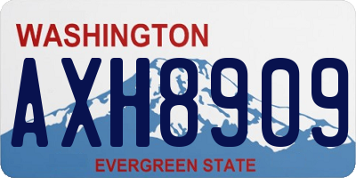 WA license plate AXH8909