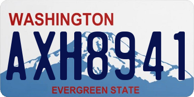 WA license plate AXH8941