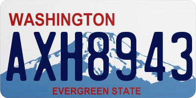 WA license plate AXH8943