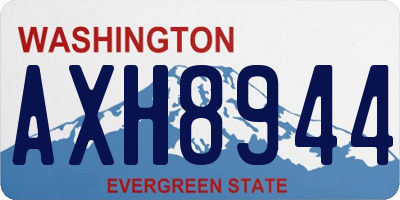 WA license plate AXH8944