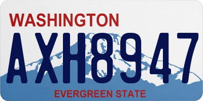 WA license plate AXH8947